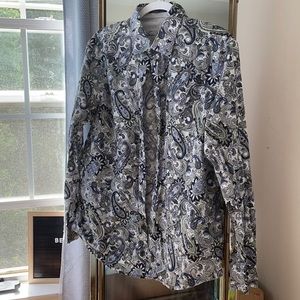 Paisley, Long Sleeve Button Down, Tasso Elba